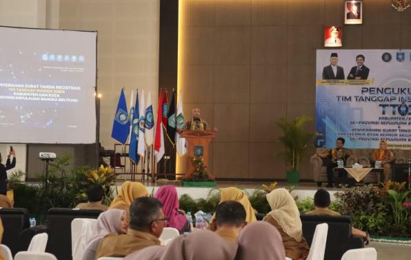 Kepala BSSN Kukuhkan TTIS se- Provinsi Babel